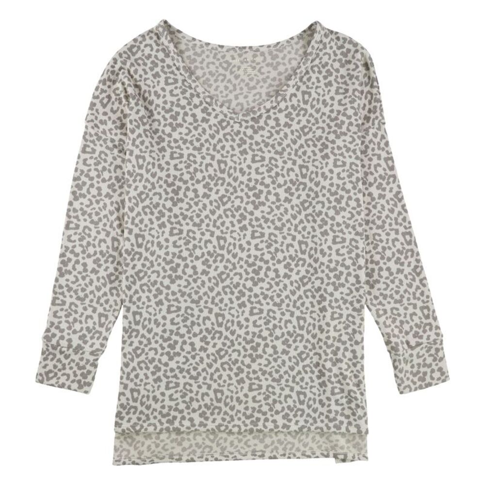 American Blue Womens Leopard Shell Blouse, Beige, L, DM